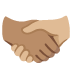 🫱🏽‍🫲🏼 handshake: medium skin tone, medium-light skin tone display on Google